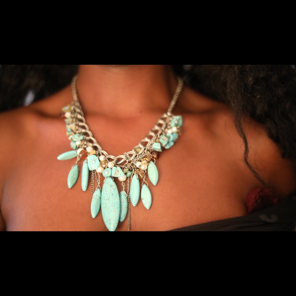 Sonya 2 turquoise Pocahontas inspired necklace